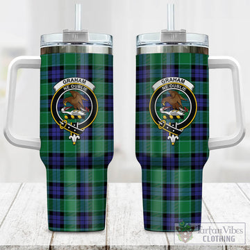 Graham of Menteith Modern Tartan and Family Crest Tumbler with Handle