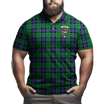 Graham of Menteith Modern Tartan Men's Polo Shirt with Family Crest