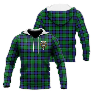 Graham of Menteith Modern Tartan Knitted Hoodie with Family Crest