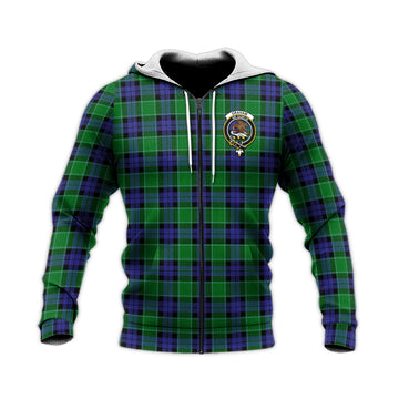 Graham of Menteith Modern Tartan Knitted Hoodie with Family Crest