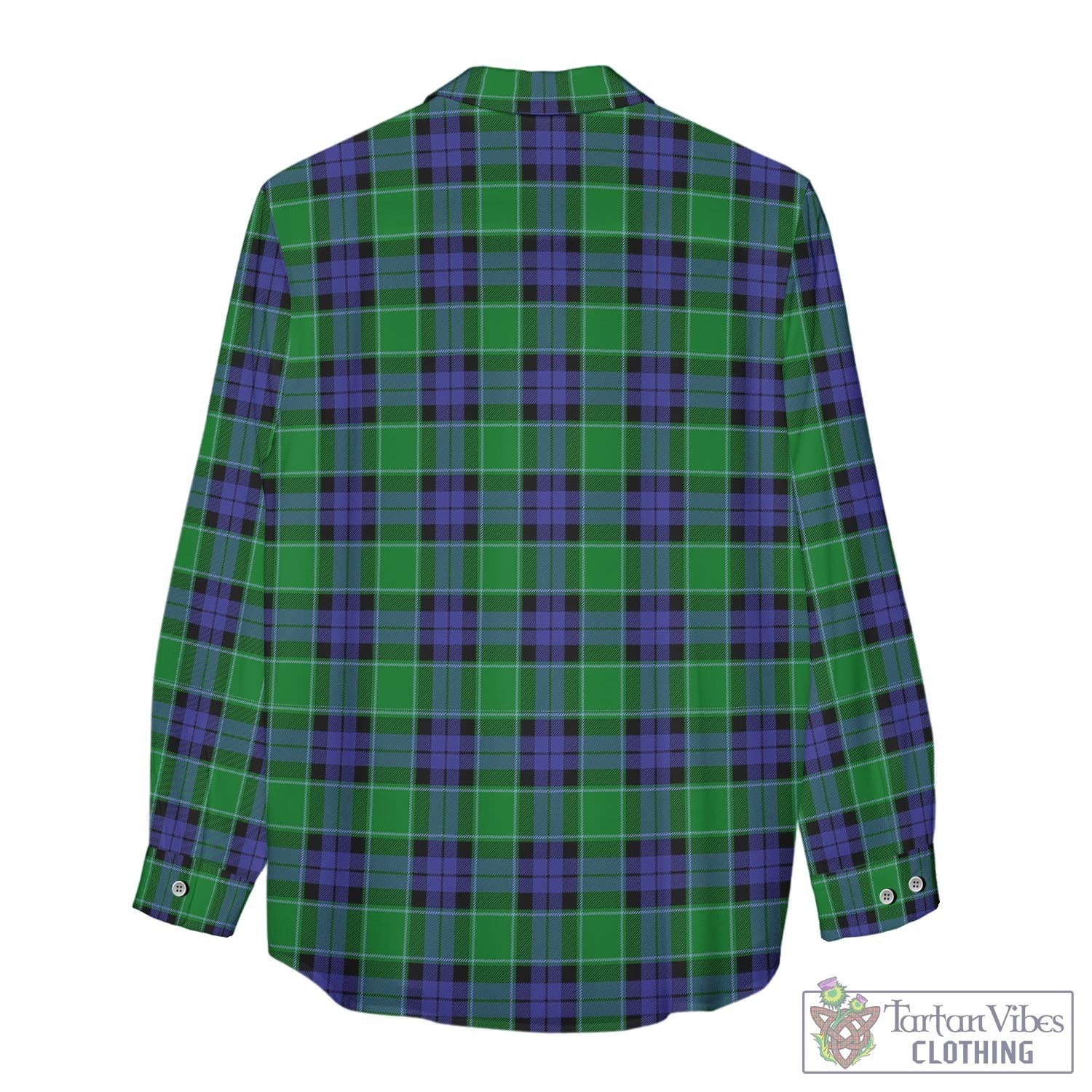 Tartan Vibes Clothing Graham of Menteith Modern Tartan Womens Casual Shirt with Family Crest
