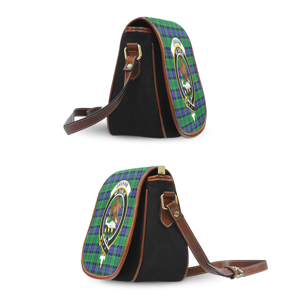 graham-of-menteith-modern-tartan-saddle-bag-with-family-crest