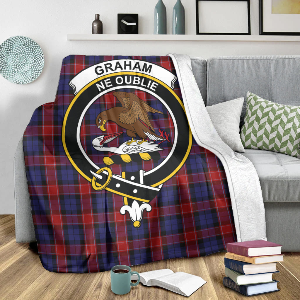 graham-of-menteith-red-tartab-blanket-with-family-crest