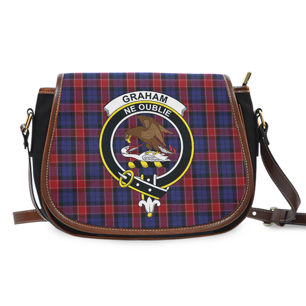 graham-of-menteith-red-tartan-saddle-bag-with-family-crest