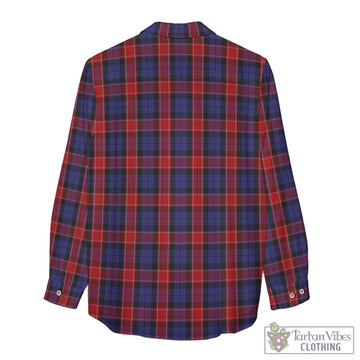 Graham of Menteith Red Tartan Womens Casual Shirt with Family Crest
