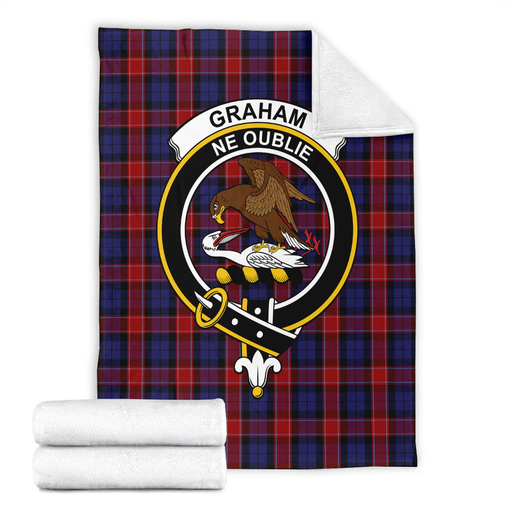graham-of-menteith-red-tartab-blanket-with-family-crest