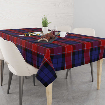Graham of Menteith Red Tatan Tablecloth with Family Crest