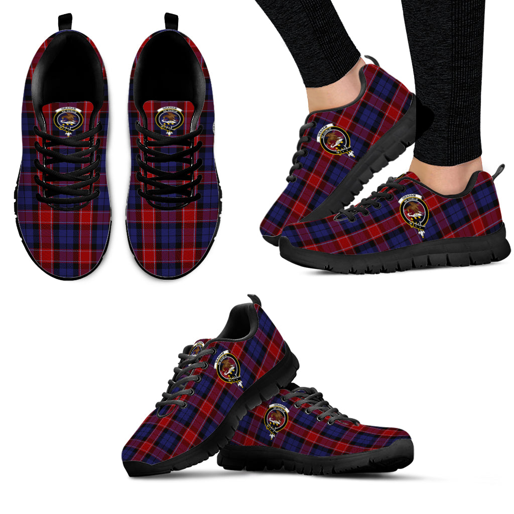 graham-of-menteith-red-tartan-sneakers-with-family-crest