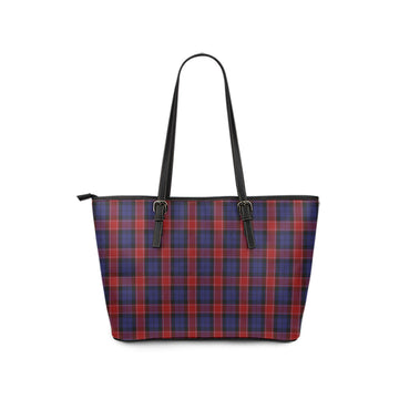 Graham of Menteith Red Tartan Leather Tote Bag