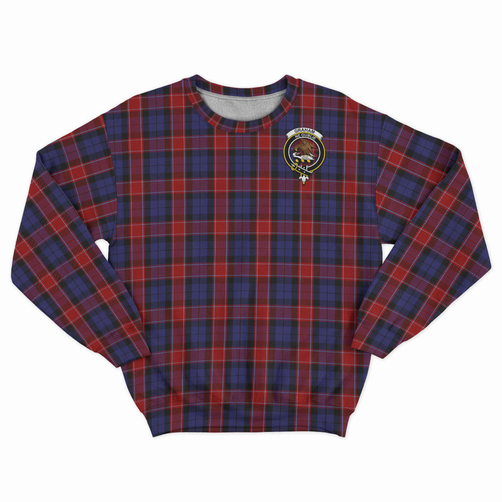 graham-of-menteith-red-tartan-sweatshirt-with-family-crest