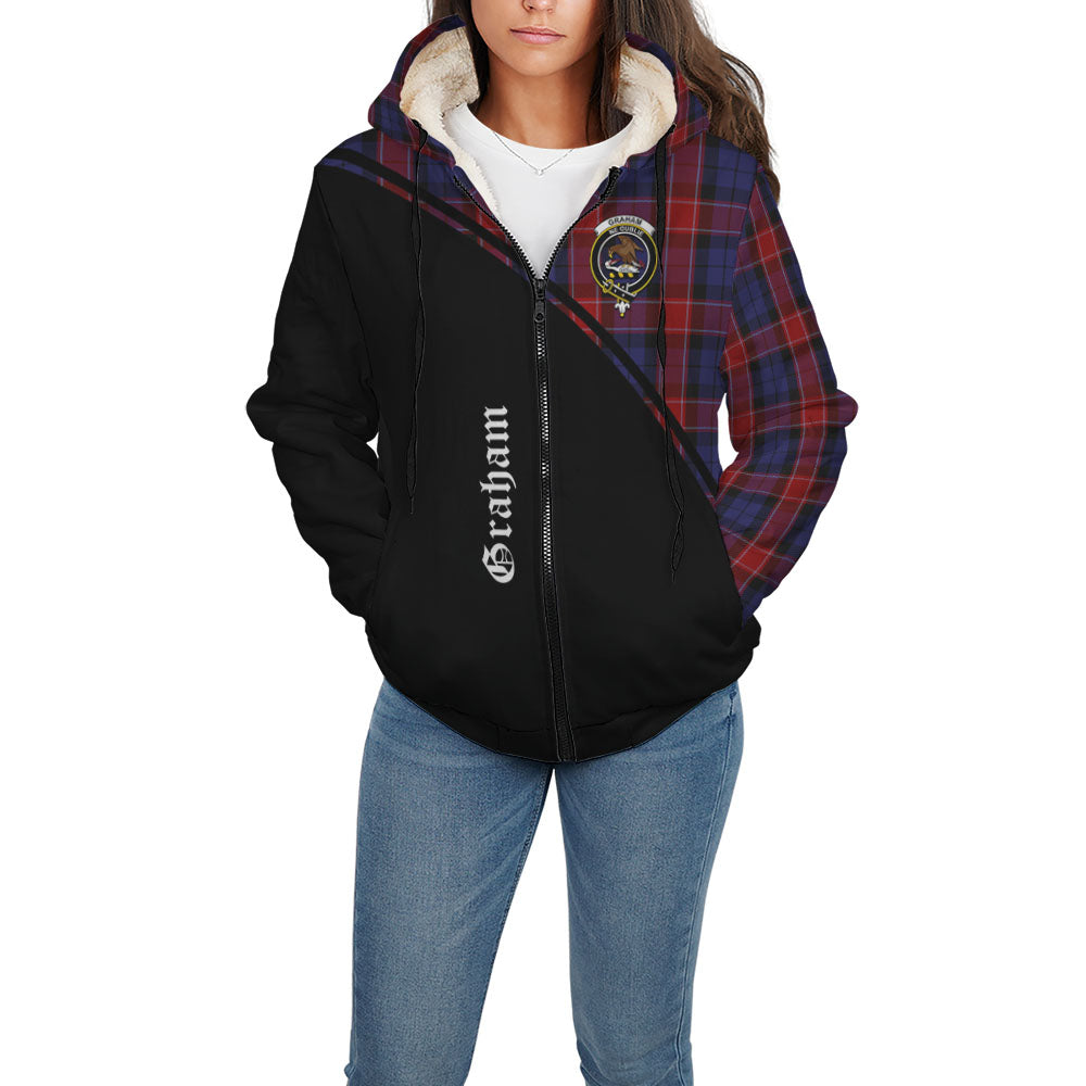 graham-of-menteith-red-tartan-sherpa-hoodie-with-family-crest-curve-style