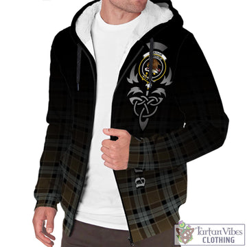 Graham of Menteith Weathered Tartan Sherpa Hoodie Featuring Alba Gu Brath Family Crest Celtic Inspired