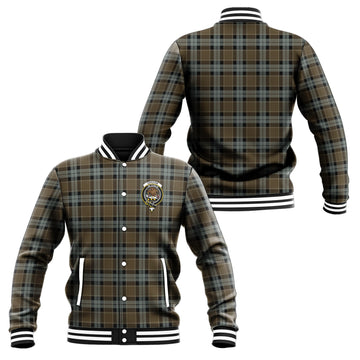 Graham of Menteith Weathered Tartan Baseball Jacket with Family Crest