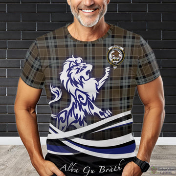 Graham of Menteith Weathered Tartan T-Shirt with Alba Gu Brath Regal Lion Emblem