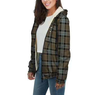Graham of Menteith Weathered Tartan Sherpa Hoodie with Family Crest