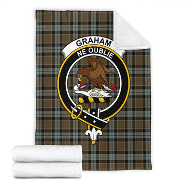 Graham of Menteith Weathered Tartan Blanket with Family Crest