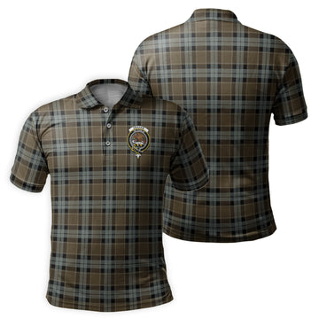 Graham of Menteith Weathered Tartan Men's Polo Shirt with Family Crest