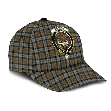 Graham of Menteith Weathered Tartan Classic Cap with Family Crest