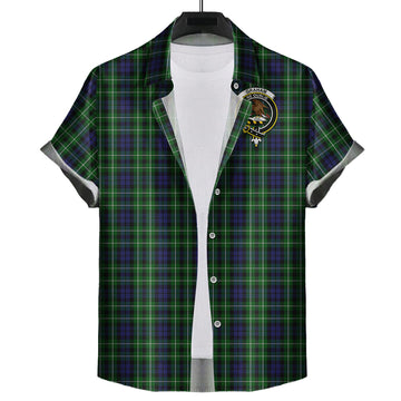 graham-of-montrose-tartan-short-sleeve-button-down-shirt-with-family-crest