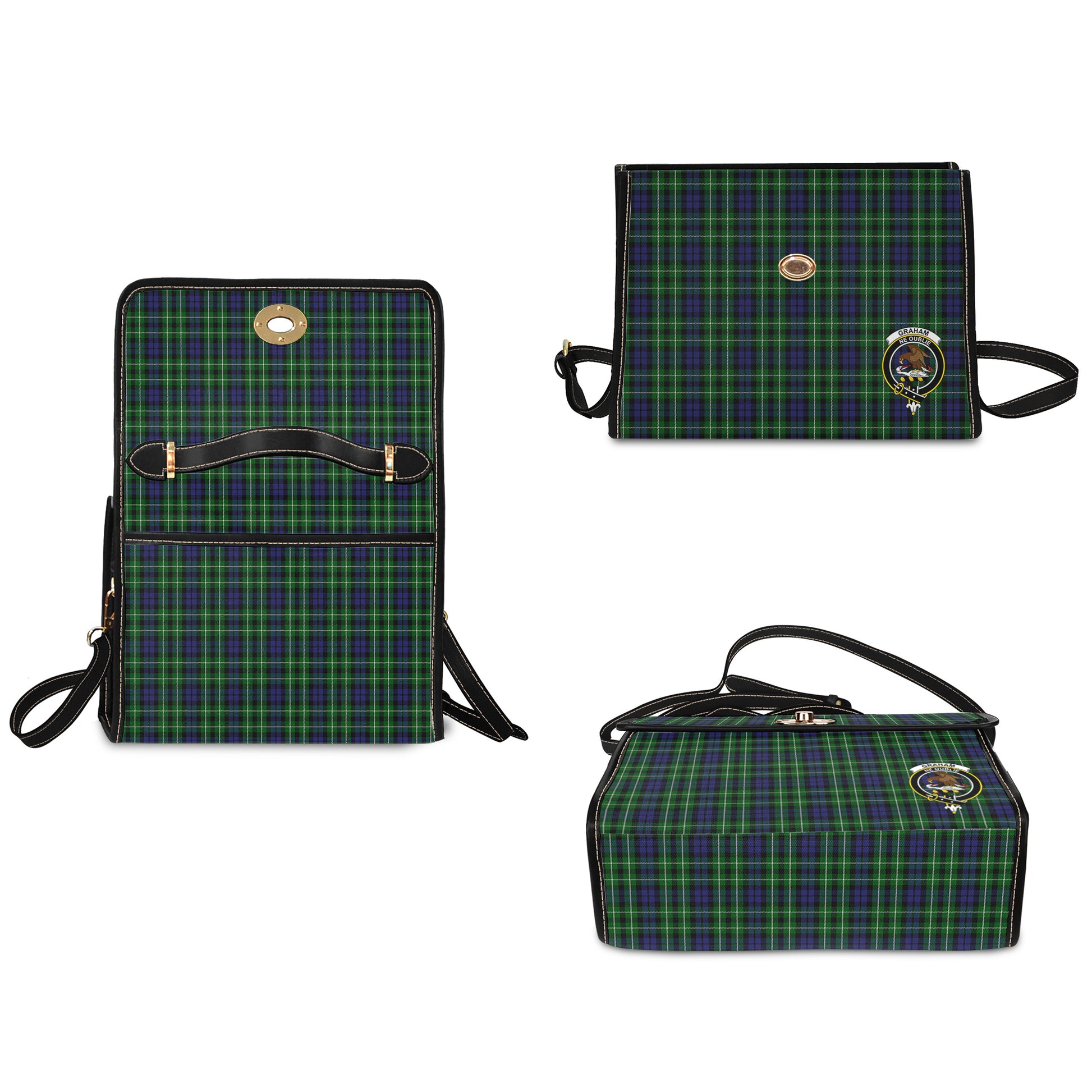 graham-of-montrose-tartan-leather-strap-waterproof-canvas-bag-with-family-crest