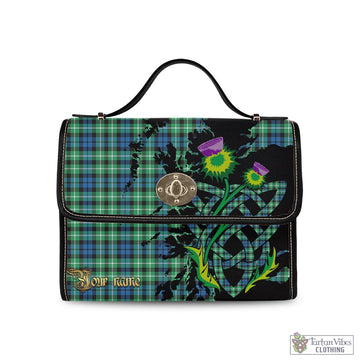 Graham of Montrose Ancient Tartan Waterproof Canvas Bag with Scotland Map and Thistle Celtic Accents