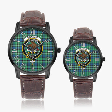 Graham of Montrose Ancient Tartan Family Crest Leather Strap Quartz Watch