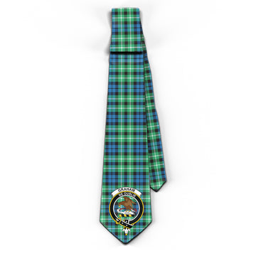 Graham of Montrose Ancient Tartan Classic Necktie with Family Crest