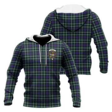 Graham of Montrose Modern Tartan Knitted Hoodie with Family Crest
