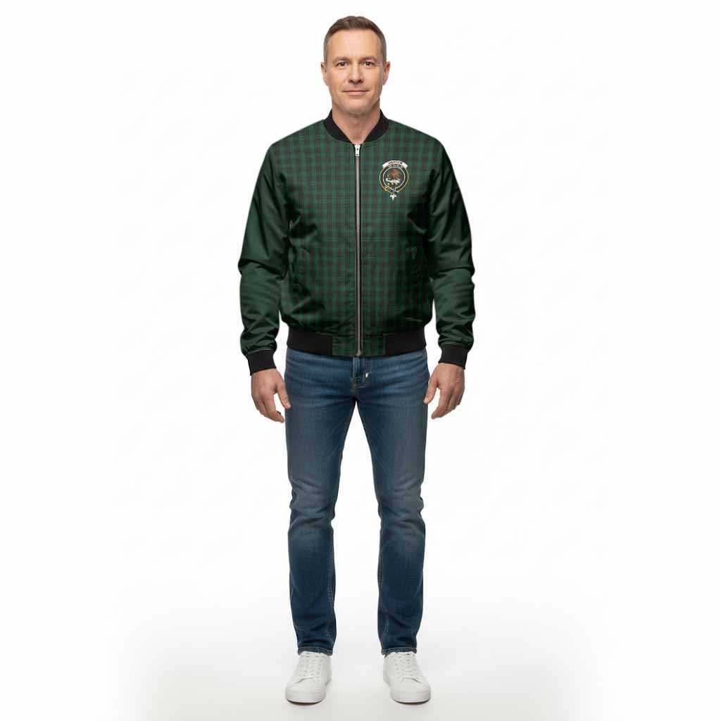 Graham Tartan Accent Bomber Jacket with Family Crest