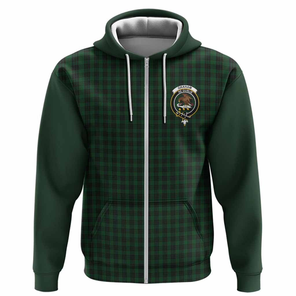 Graham Tartan Accent Hoodie with Family Crest