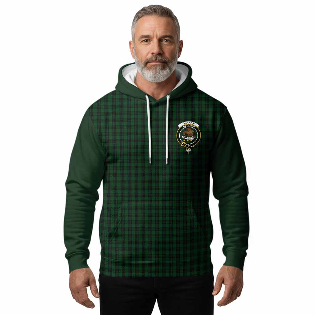 Graham Tartan Accent Hoodie with Family Crest