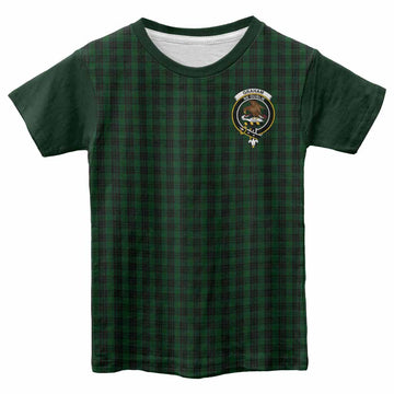 Graham Tartan Accent Kid T-shirt with Family Crest