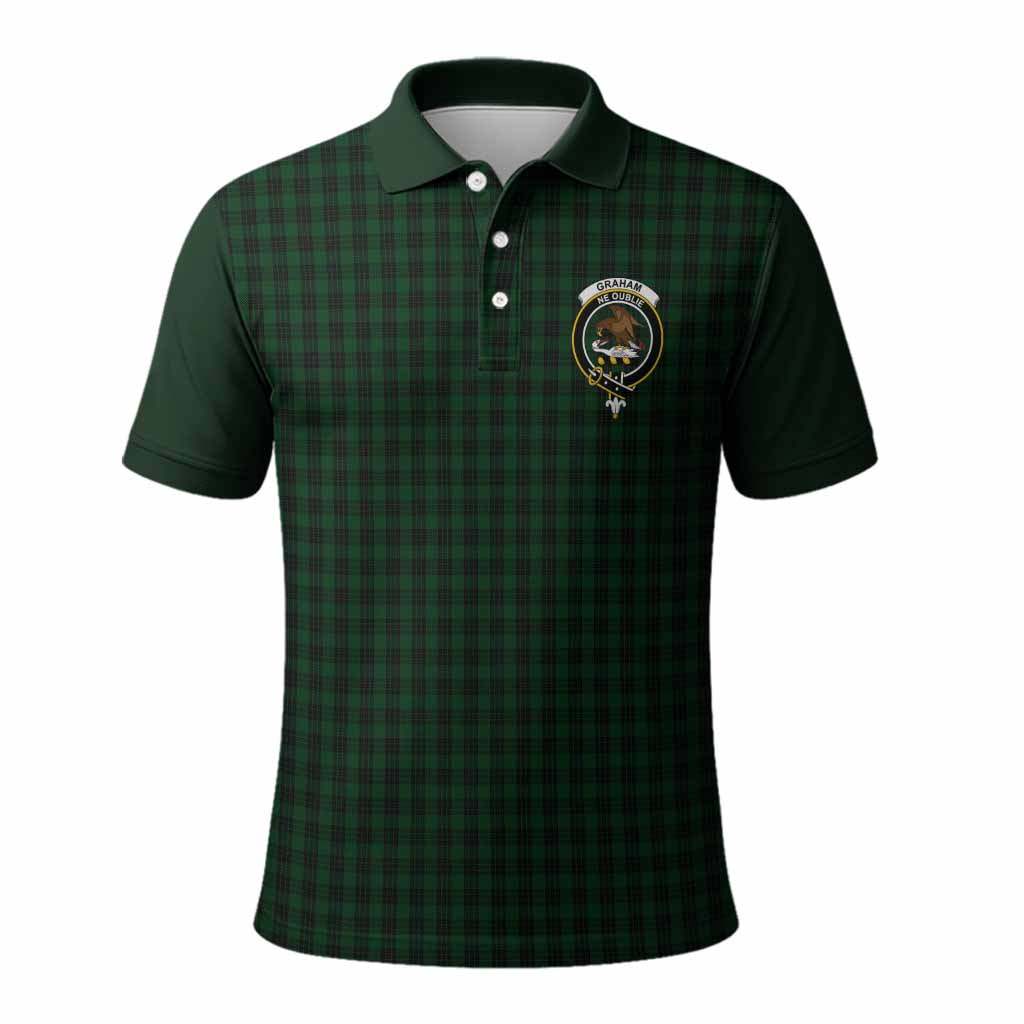 Graham Tartan Accent Polo Shirt with Family Crest