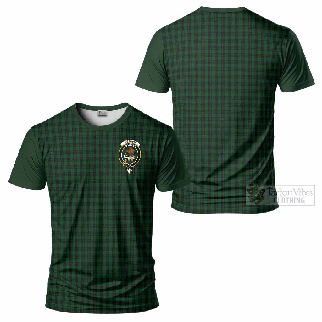 Graham Tartan Accent T-Shirt with Family Crest
