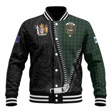 Graham Tartan Baseball Jacket New Zealand Pattern Unique Zipper Stylized