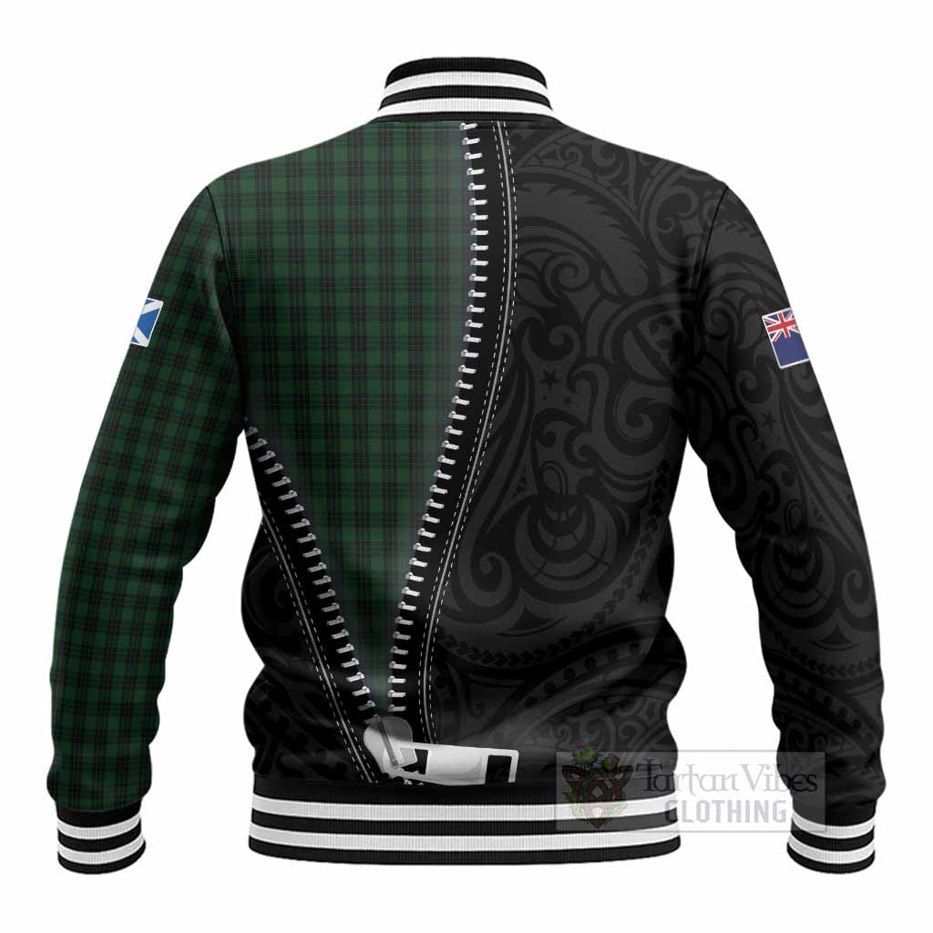 Graham Tartan Baseball Jacket New Zealand Pattern Unique Zipper Stylized