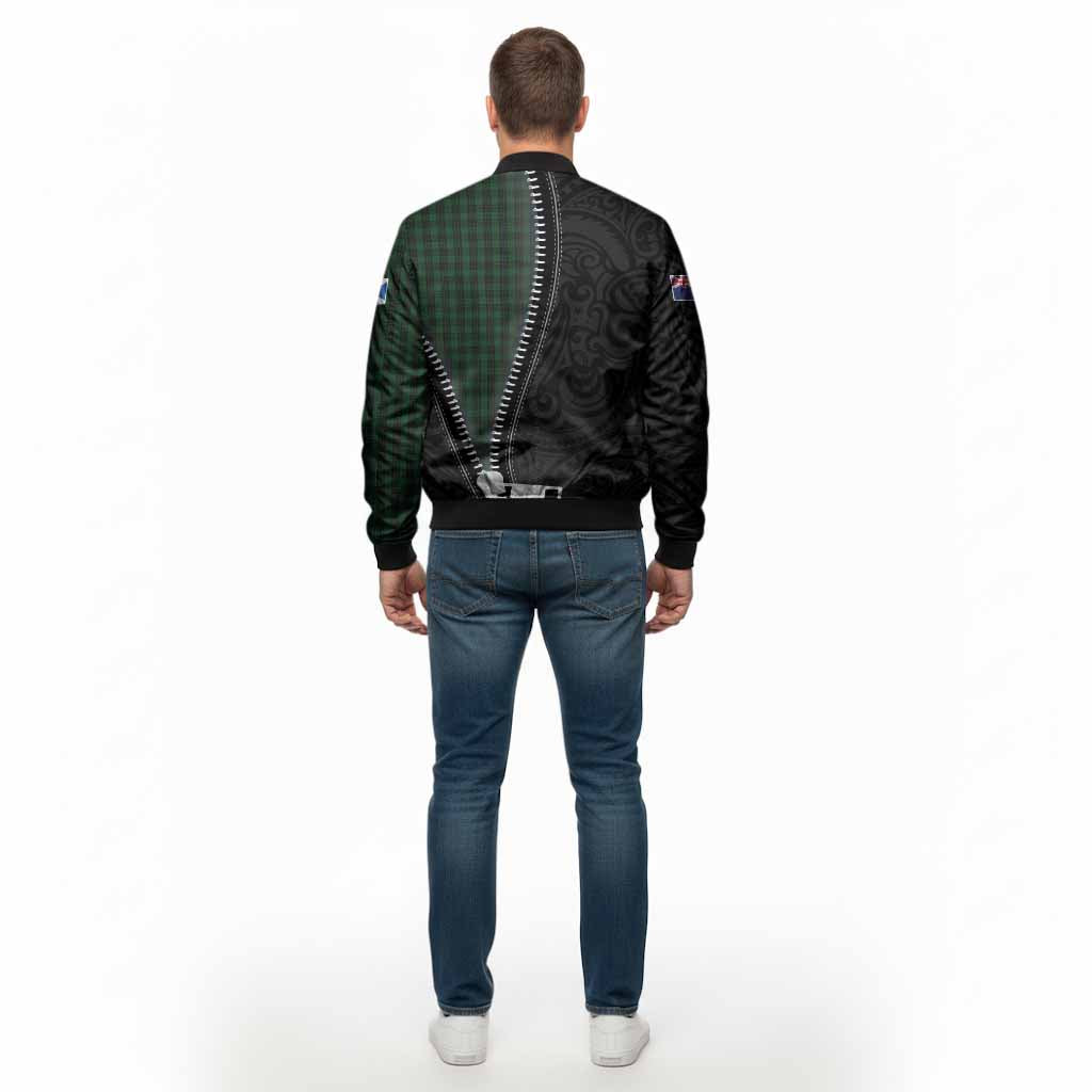 Graham Tartan Bomber Jacket New Zealand Pattern Unique Zipper Stylized