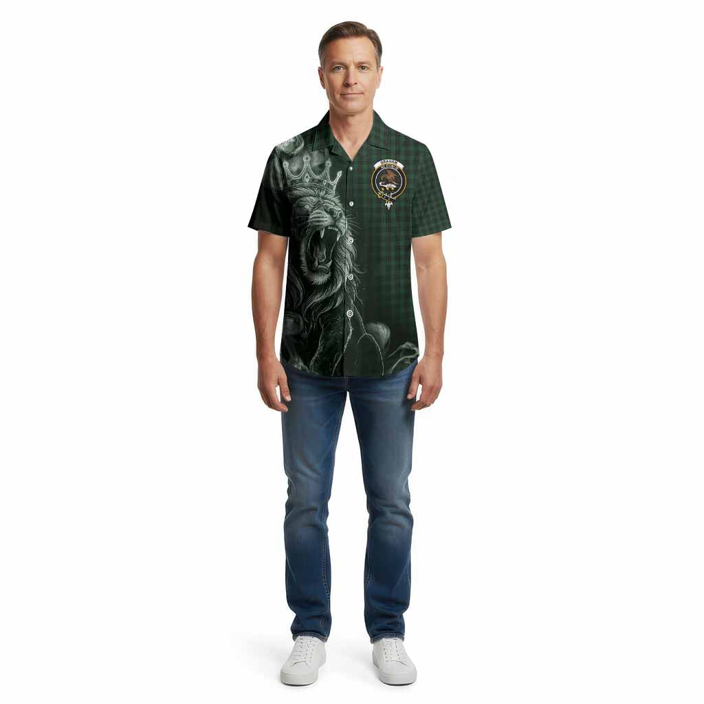Graham Tartan Cotton Hawaiian Shirt Roaring Lion Heritage