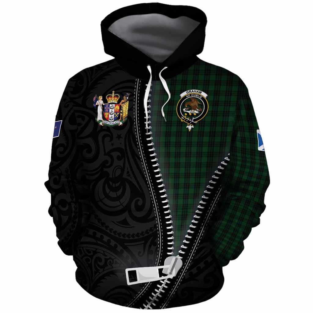 Graham Tartan Cotton Hoodie New Zealand Pattern Unique Zipper Stylized