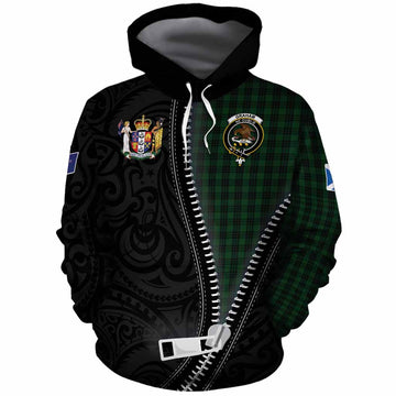 Graham Tartan Cotton Hoodie New Zealand Pattern Unique Zipper Stylized