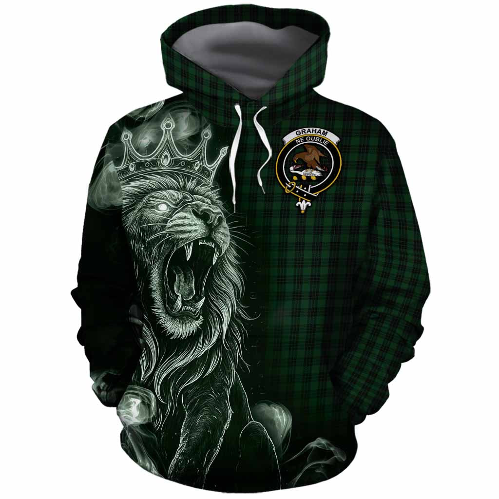 Graham Tartan Cotton Hoodie Roaring Lion Heritage