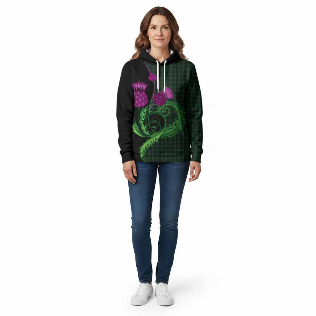 Graham Tartan Cotton Hoodie Traditional Scottish Thistle
