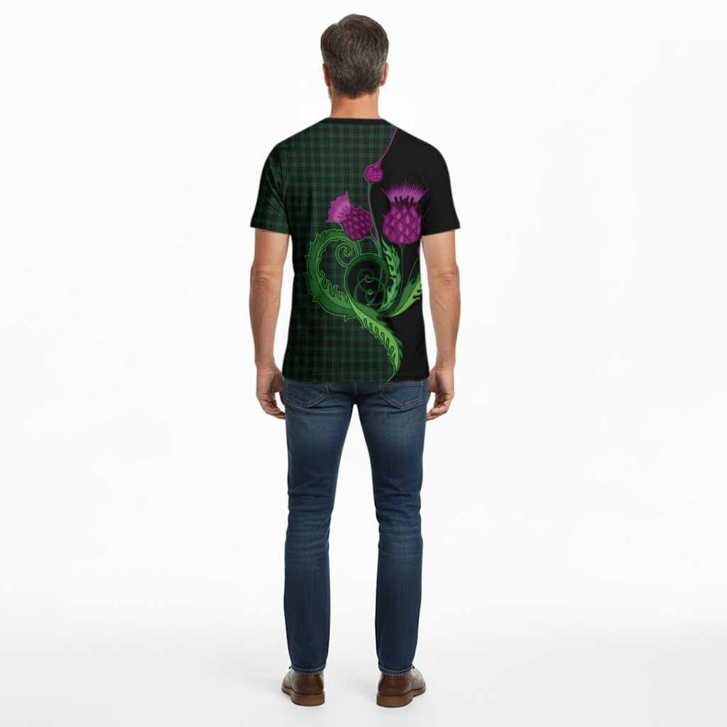 Graham Tartan Cotton T-shirt Traditional Scottish Thistle