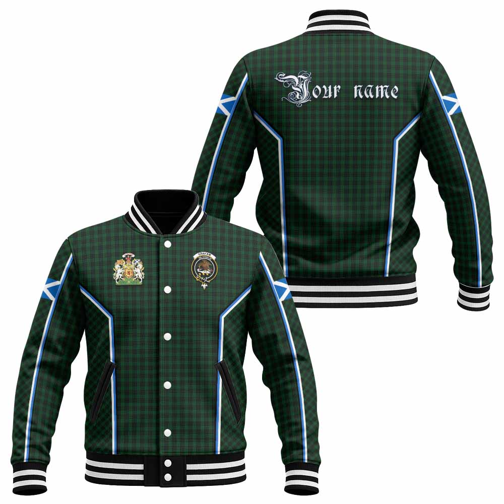 Graham Tartan Crest Baseball Jacket Scotland Coat of Arm Flag Style - Tartan Vibes Clothing