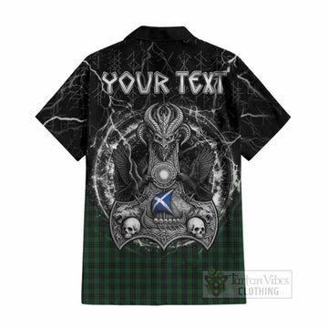 Graham Tartan Crest Cotton Hawaiian Shirt Celtic Odin's Raven Legacy