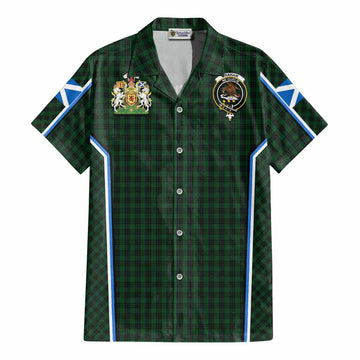 Graham Tartan Crest Cotton Hawaiian Shirt Scotland Coat of Arm Flag Style - Tartan Vibes Clothing