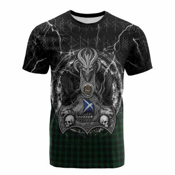 Graham Tartan Crest Cotton T-shirt Celtic Odin's Raven Legacy