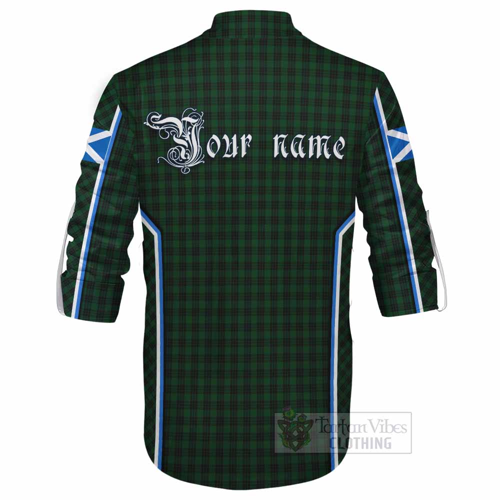Graham Tartan Crest Ghillie Kilt Shirt Scotland Coat of Arm Flag Style - Tartan Vibes Clothing