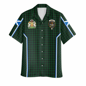 Graham Tartan Crest Hawaiian Shirt Scotland Coat of Arm Flag Style - Tartan Vibes Clothing
