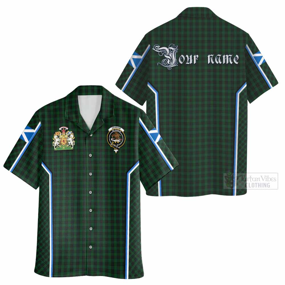 Graham Tartan Crest Hawaiian Shirt Scotland Coat of Arm Flag Style - Tartan Vibes Clothing